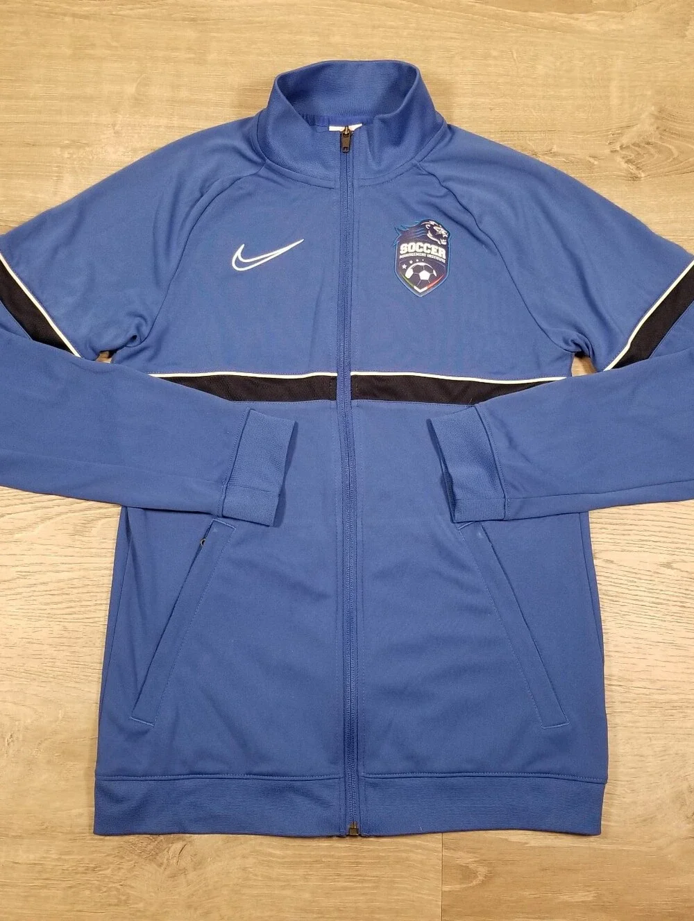 Nike Dri Fit Academy Rome Soccer Track Jacket Full Zip Mens Size Small Blue